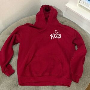Red 'Hogs' Graphic Hoodie